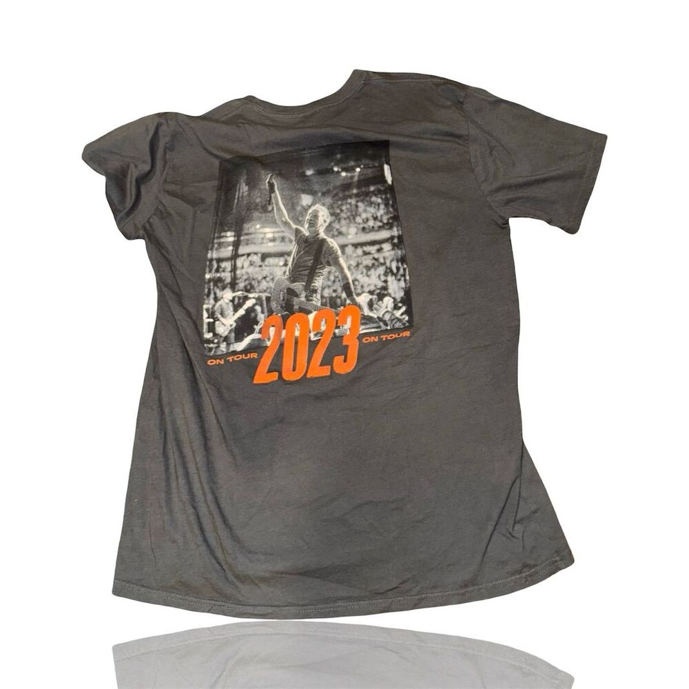 Bruce Springsteen 2023 Tour T-Shirt Men's XL Gray Graphic Print - Picture 2 of 5